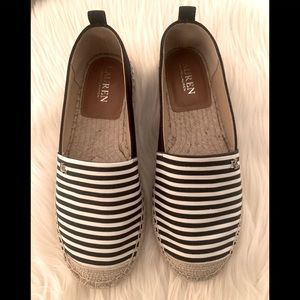 NWT Lauren Ralph Lauren navy cameryn espadrilles